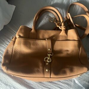Lodis Tan Leather Satchel